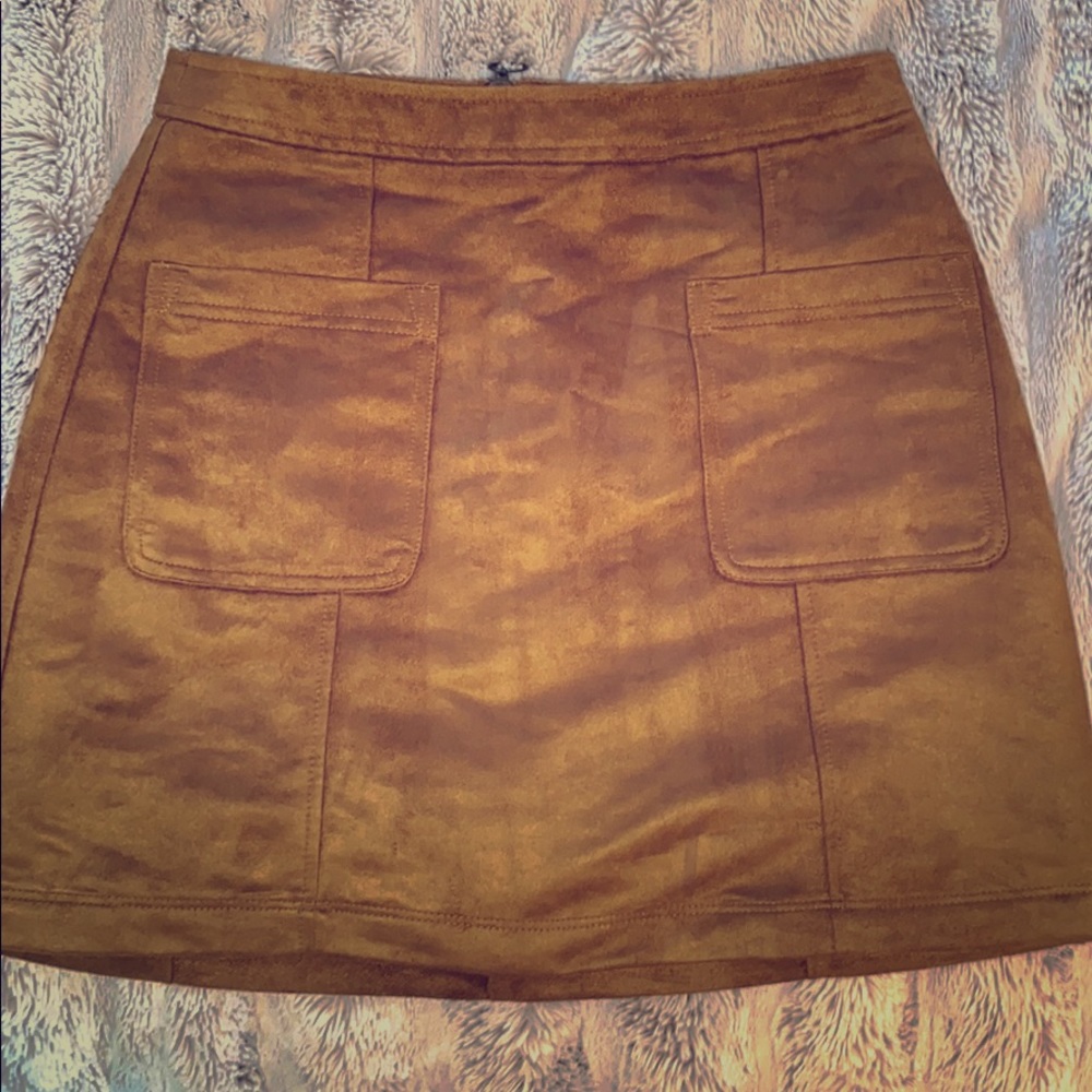 Suede skirt